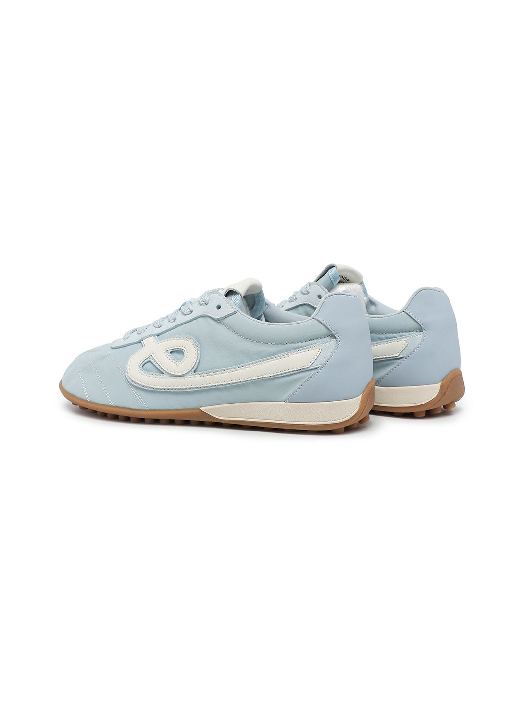 Sky Blue Quilted-Panel Gum-Sole Sneakers - View 16