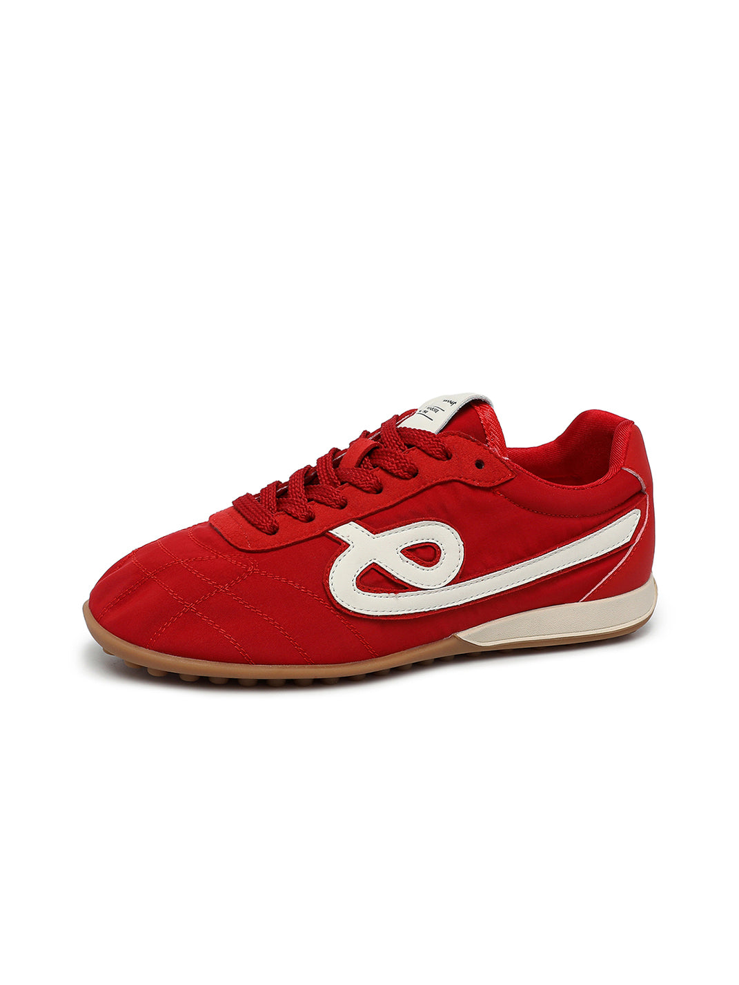 Crimson Quilted-Panel Gum-Sole Sneakers - View 16