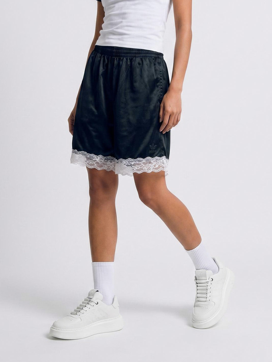 White Monogram-Texture Chunky Platform Sneakers - View 2