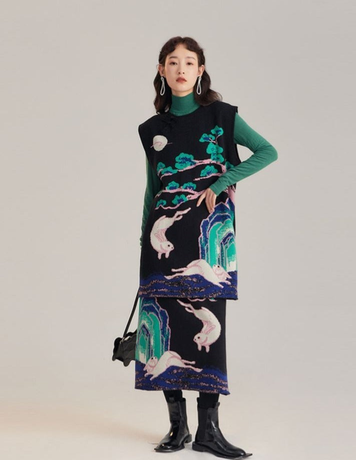 Japanese-Style Knit Skirt