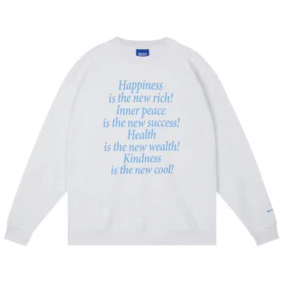 Bold Slogan Printing Sweatshirt - chiclara