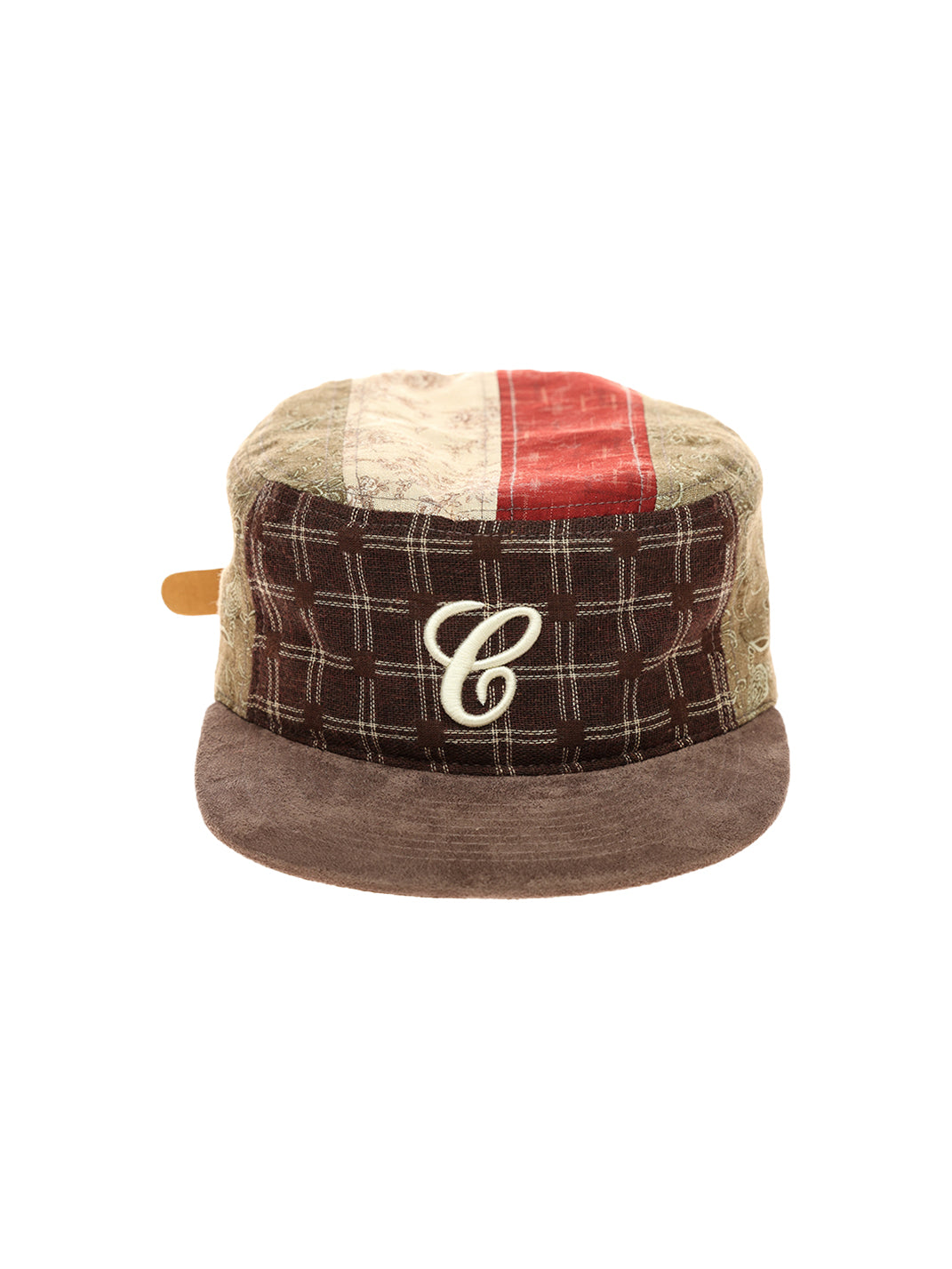 C-Embroidered Flat-Crown Cap - Mixed Patchwork - Product front - view 4