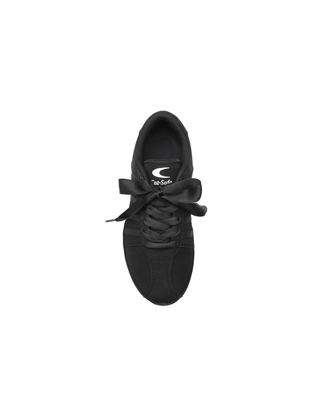 Black Ribbon-Lace Minimalist Sneakers - View 11