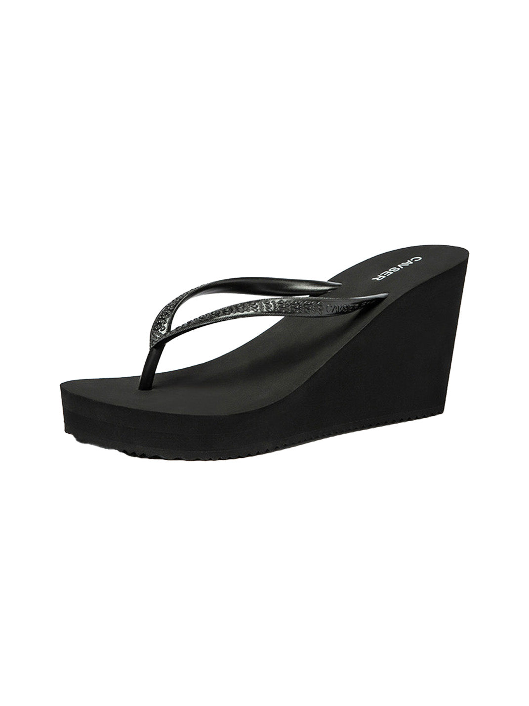 Sculpted High-Wedge Toe-Ring Flip-Flops - View 6