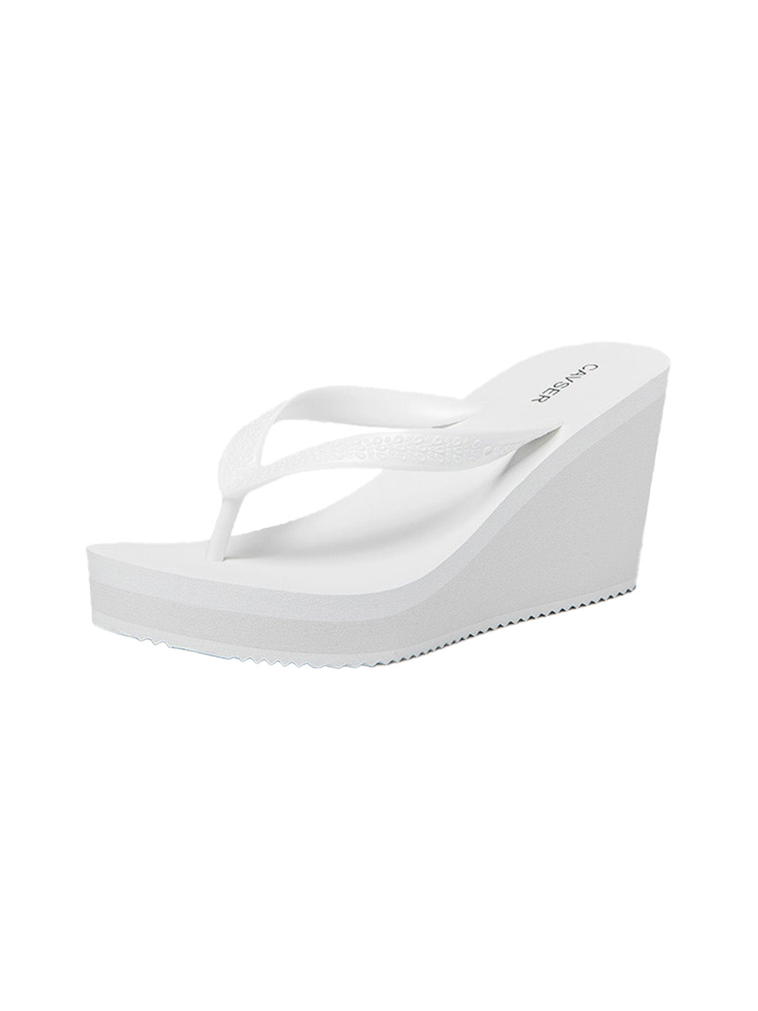 Sculpted High-Wedge Toe-Ring Flip-Flops - View 9