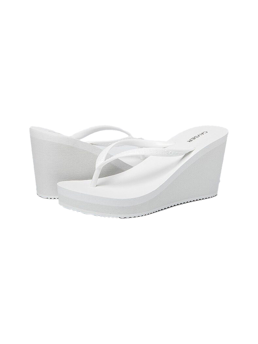 Sculpted High-Wedge Toe-Ring Flip-Flops - View 12