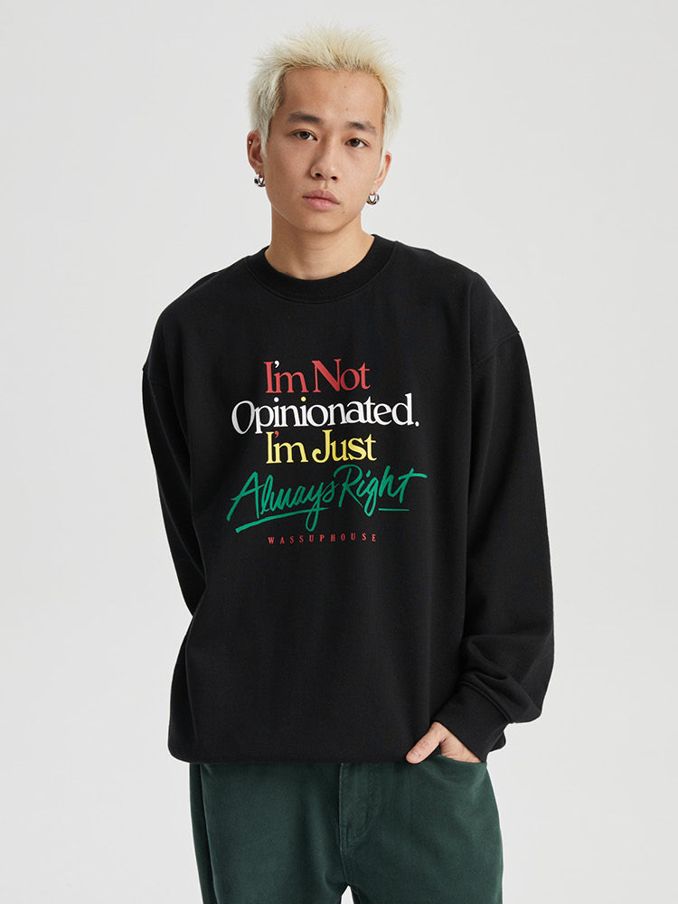 Urban Slogan Graffiti Print Sweatshirt - chiclara