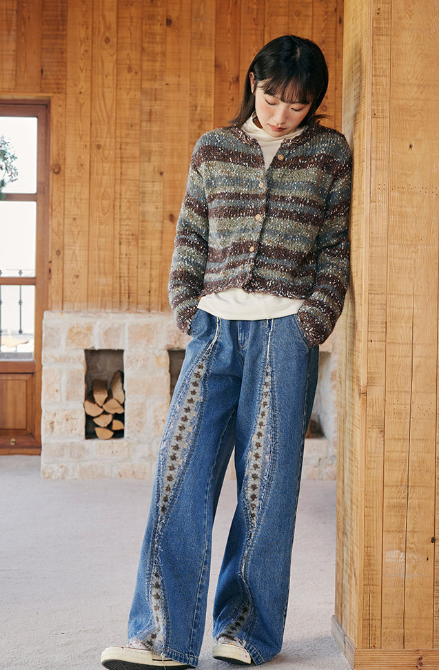 Corduroy Eye-Design Casual Pants