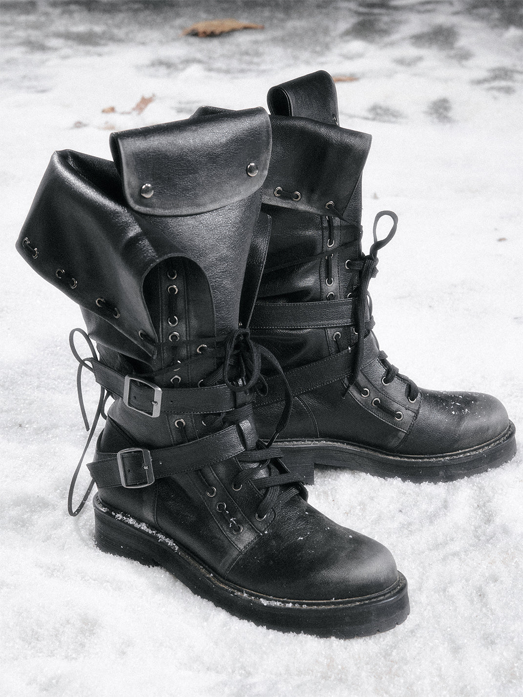 Convertible Eyelet-Strap Riding Boots - View 10