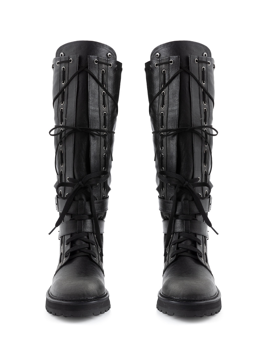 Convertible Eyelet-Strap Riding Boots - View 15