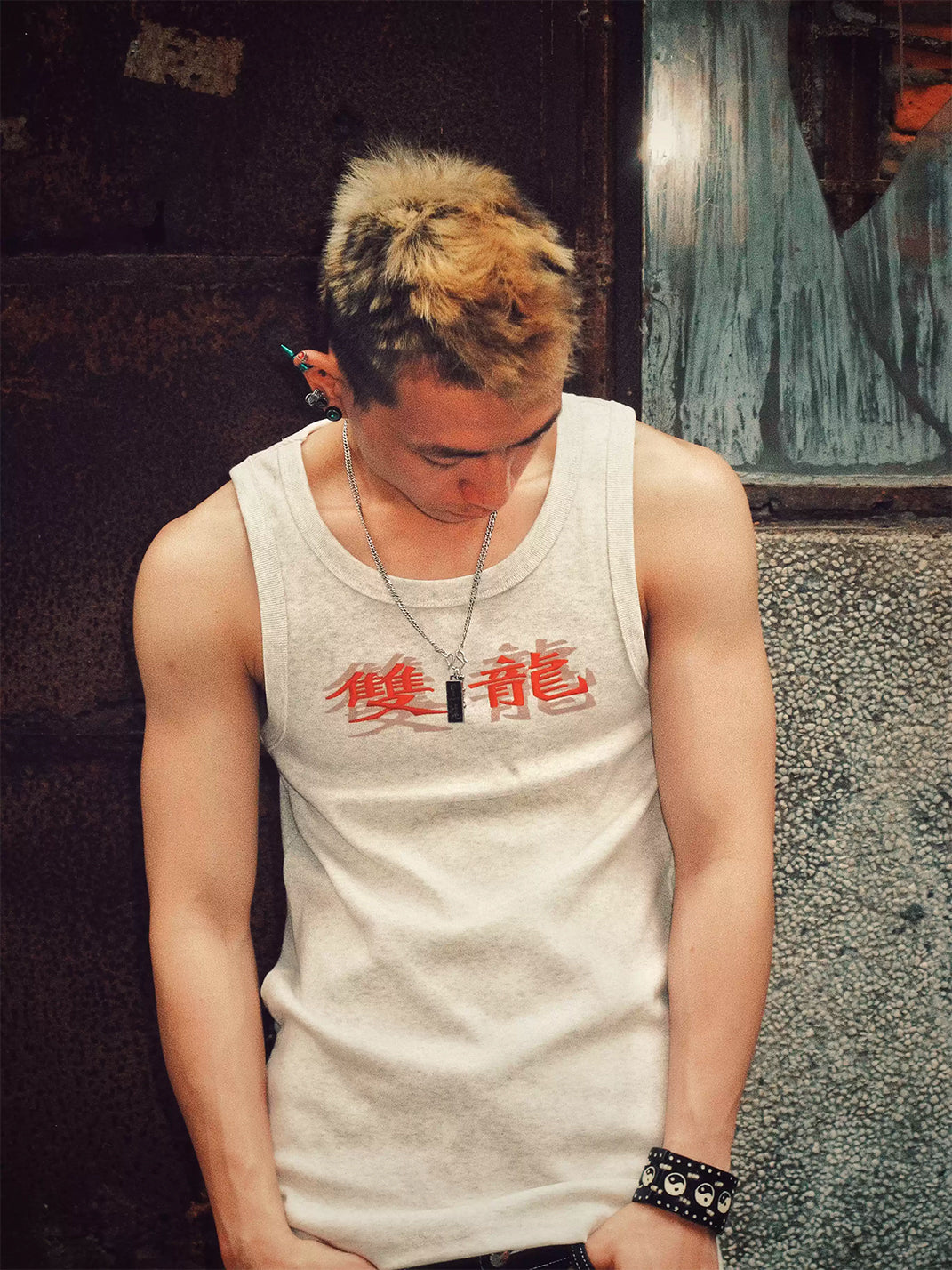 Twin-Dragon Cotton Tank — product view 2