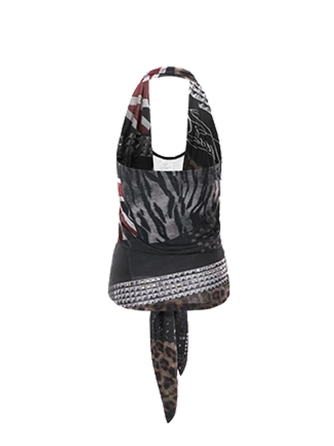 Flag-and-Animal Print Layered Halter — product view 10