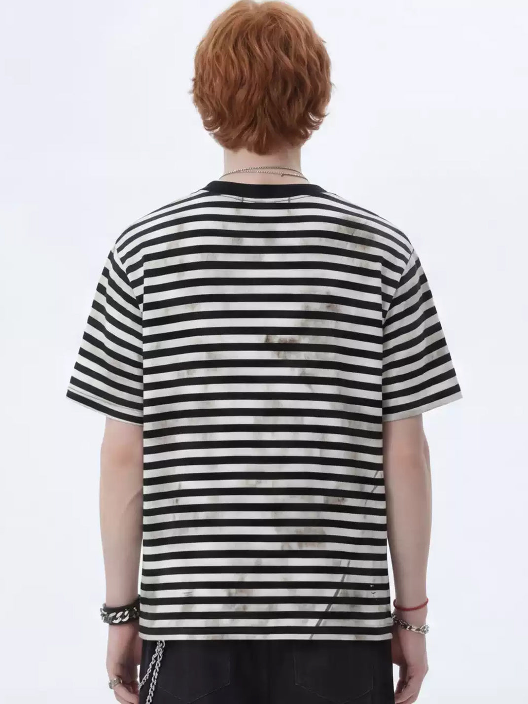 Weathered-Stripe Relaxed Crewneck Tee — product view 3