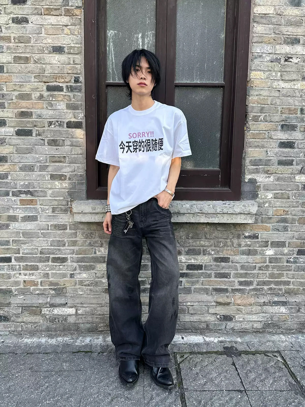 Statement Slogan Heavy Cotton Tee — product view 5