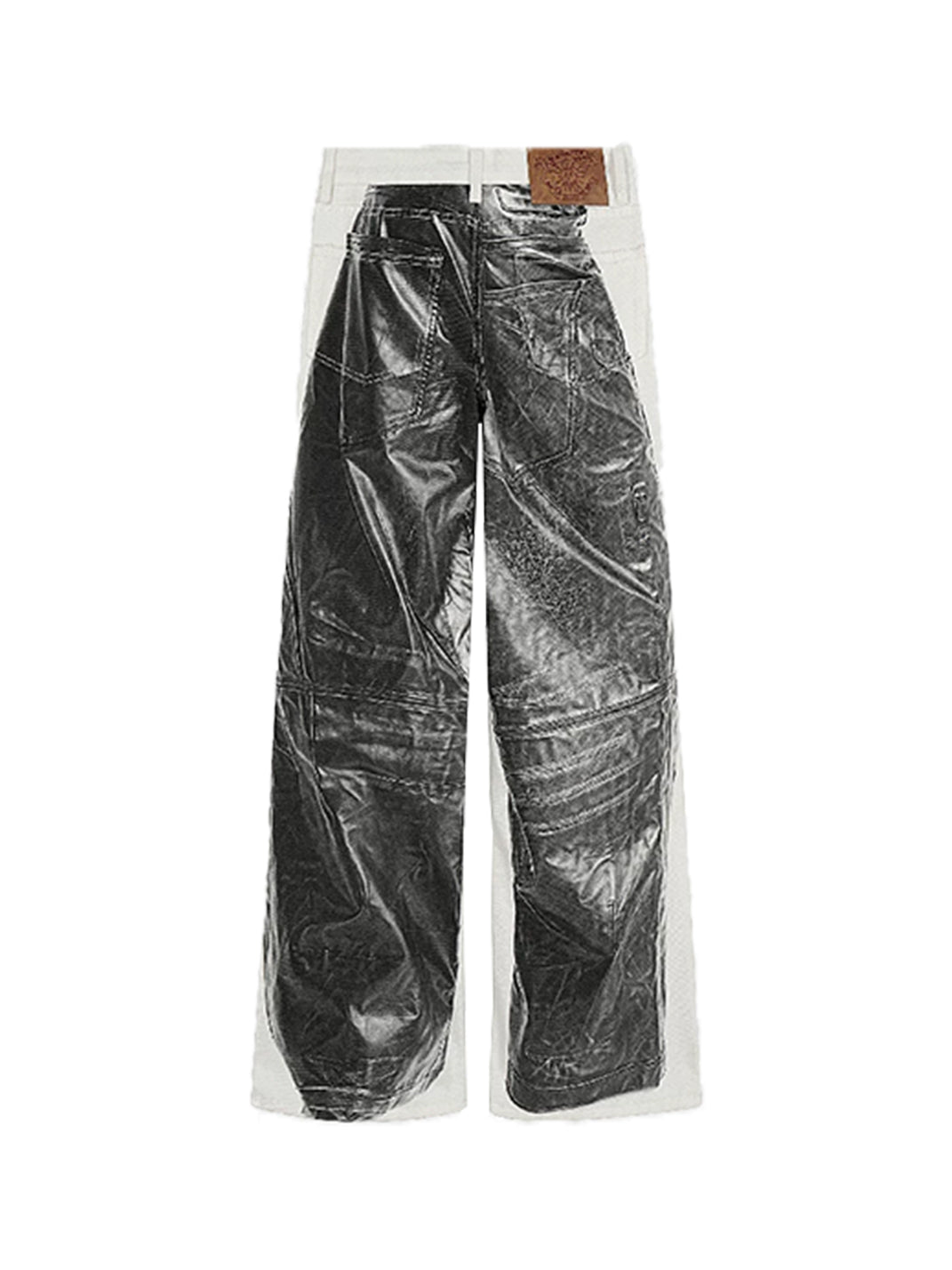 Monochrome Print Low-Rise Panel Jeans — product view 7