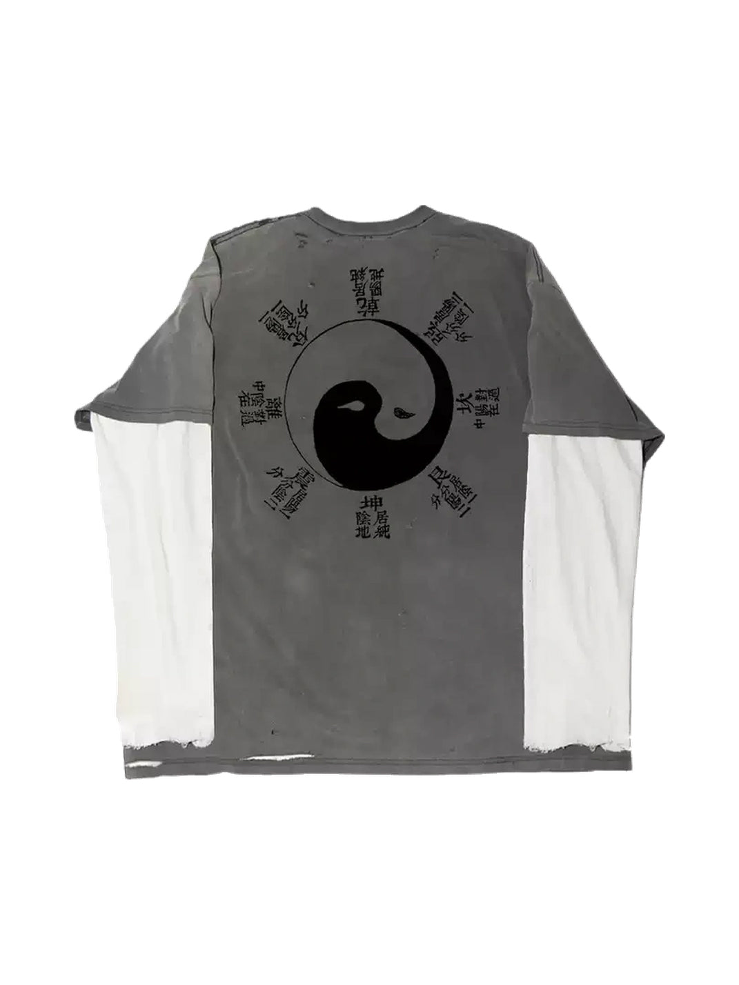 Yin-Yang Contrast-Layer Cotton-Blend Tee — product view 4