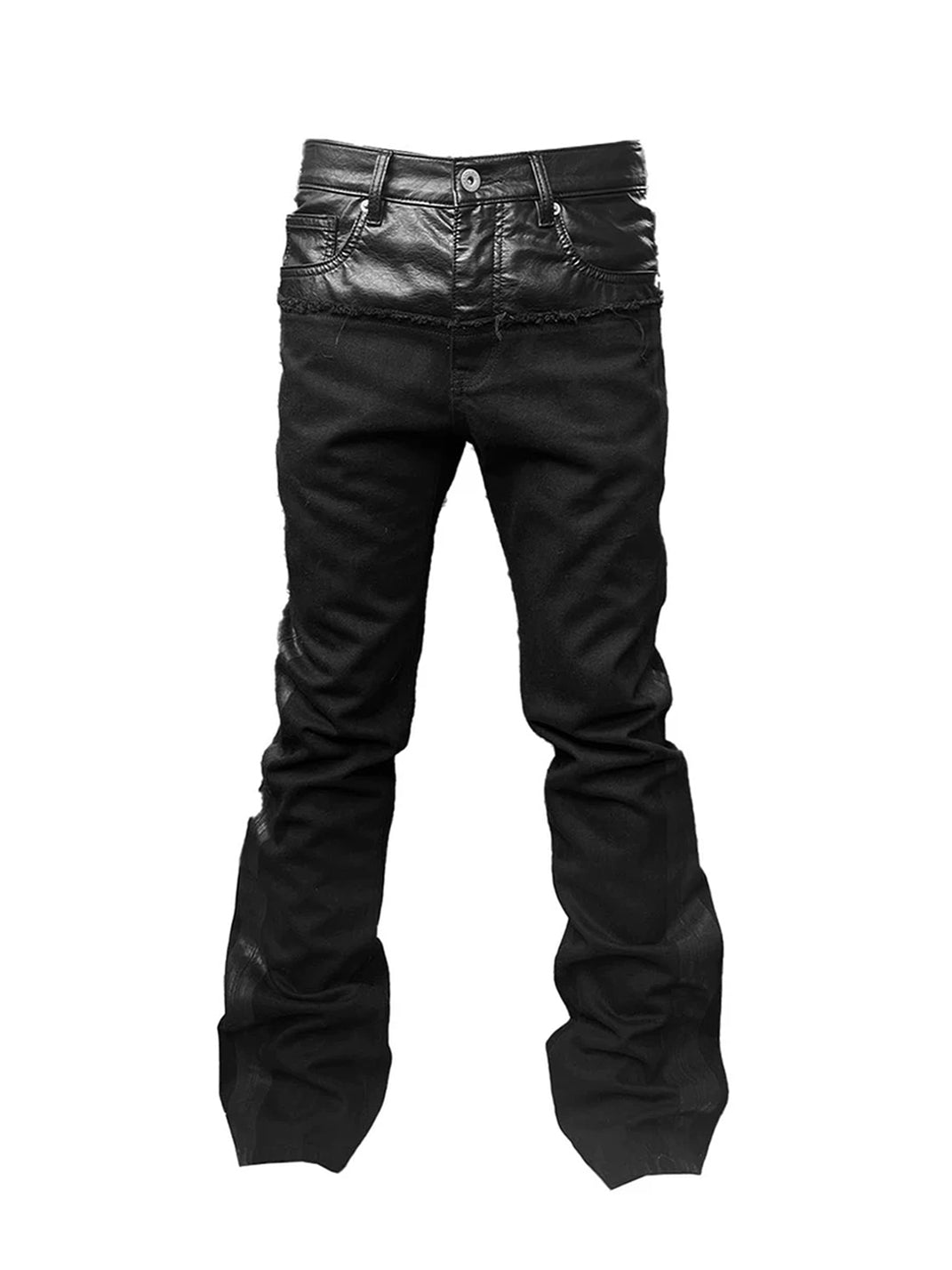 Wax-Seam Stacked Flare Jeans — product view 1