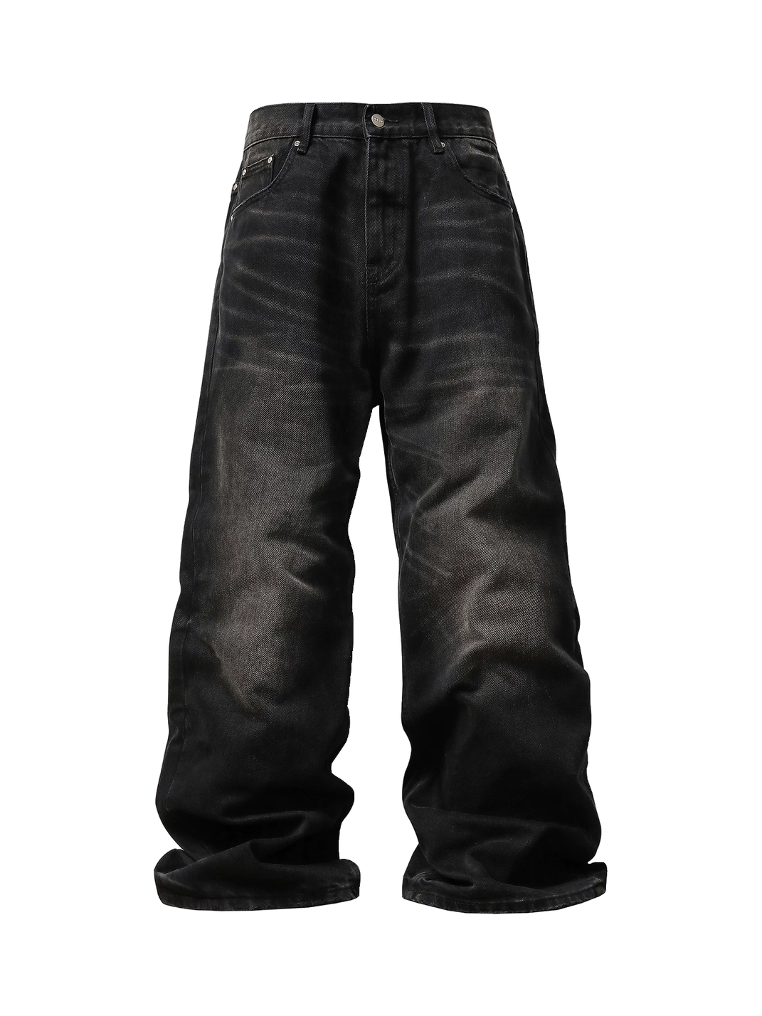 Faded Charcoal Relaxed Wide-Leg Jeans — product view 1