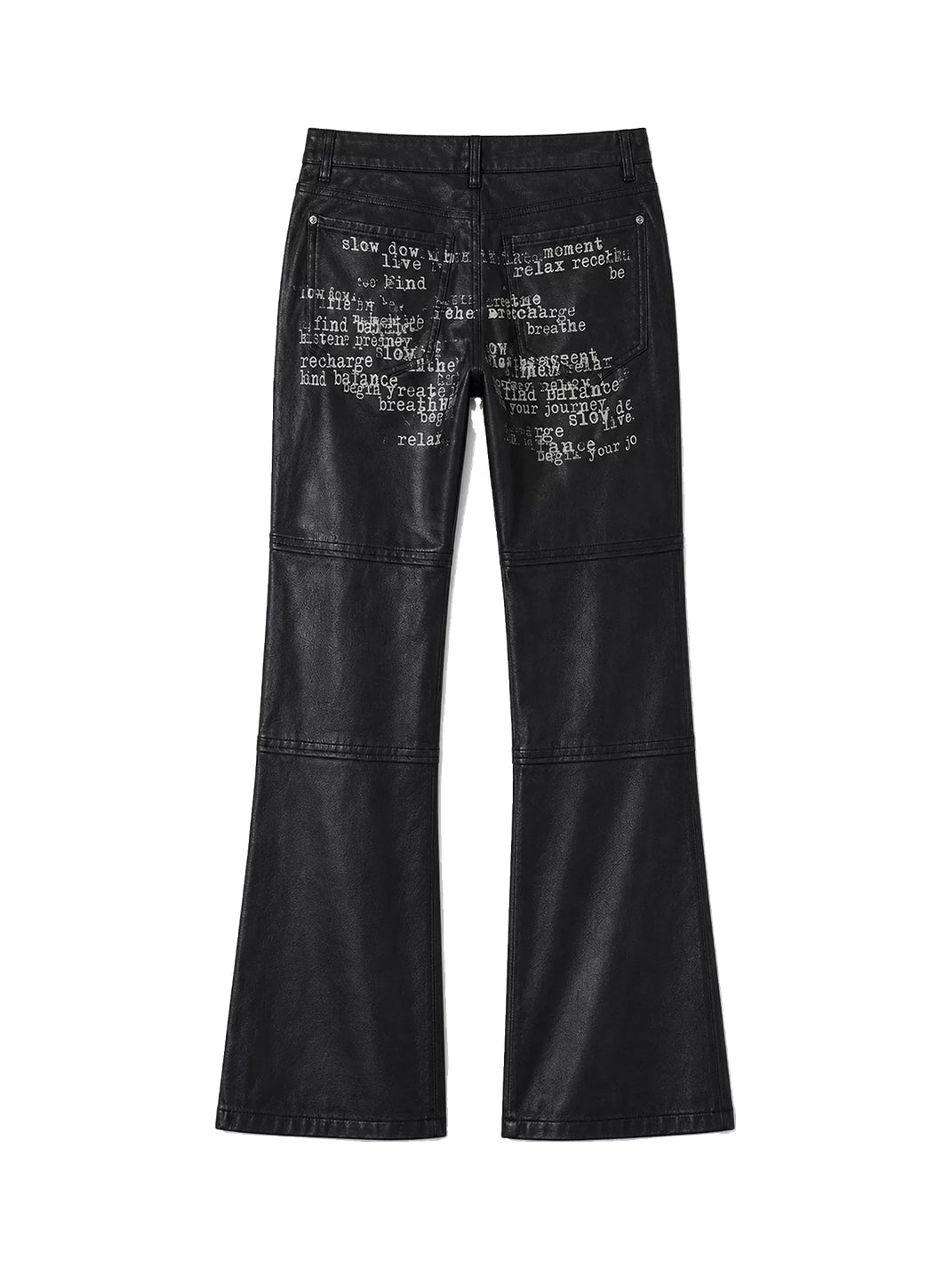 Wax-Finish Panel-Seam Flare Jeans — product view 7