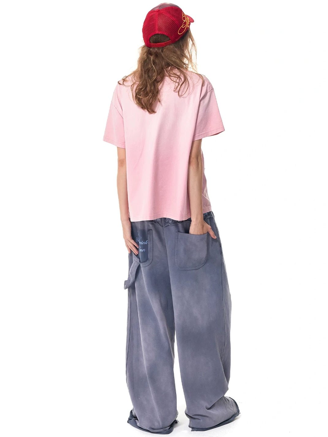 Washed Blue Patch Cotton Sweatpants — product view 9