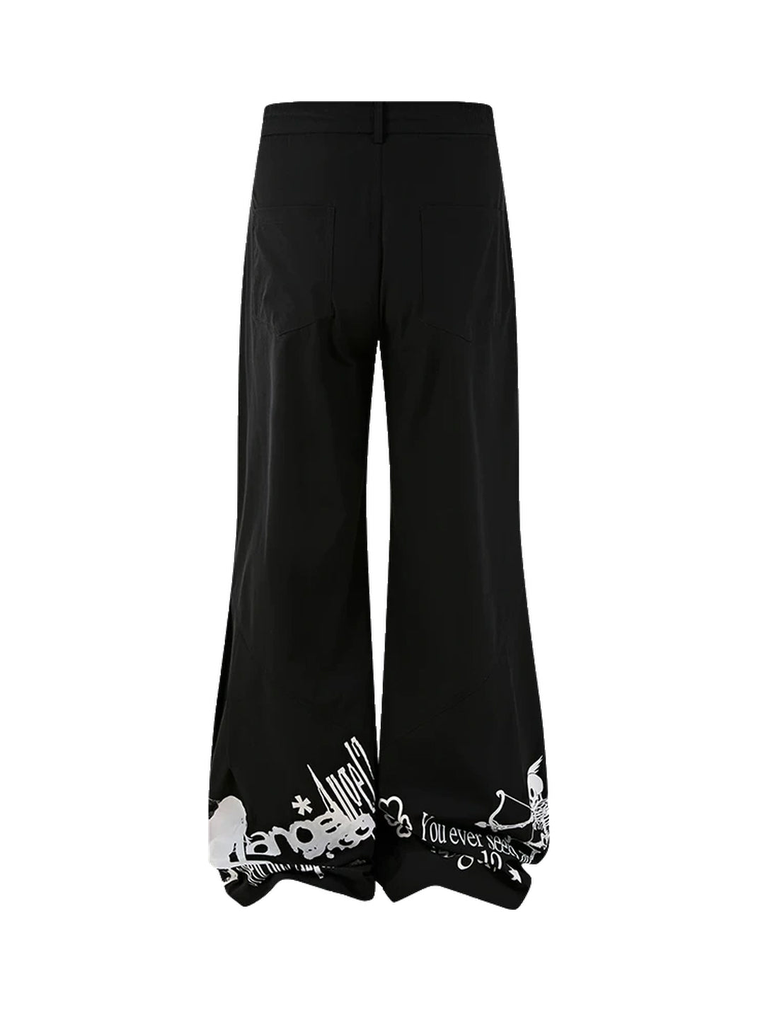 Angel-and-Skull Stretch Wide-Leg Pants — product view 10