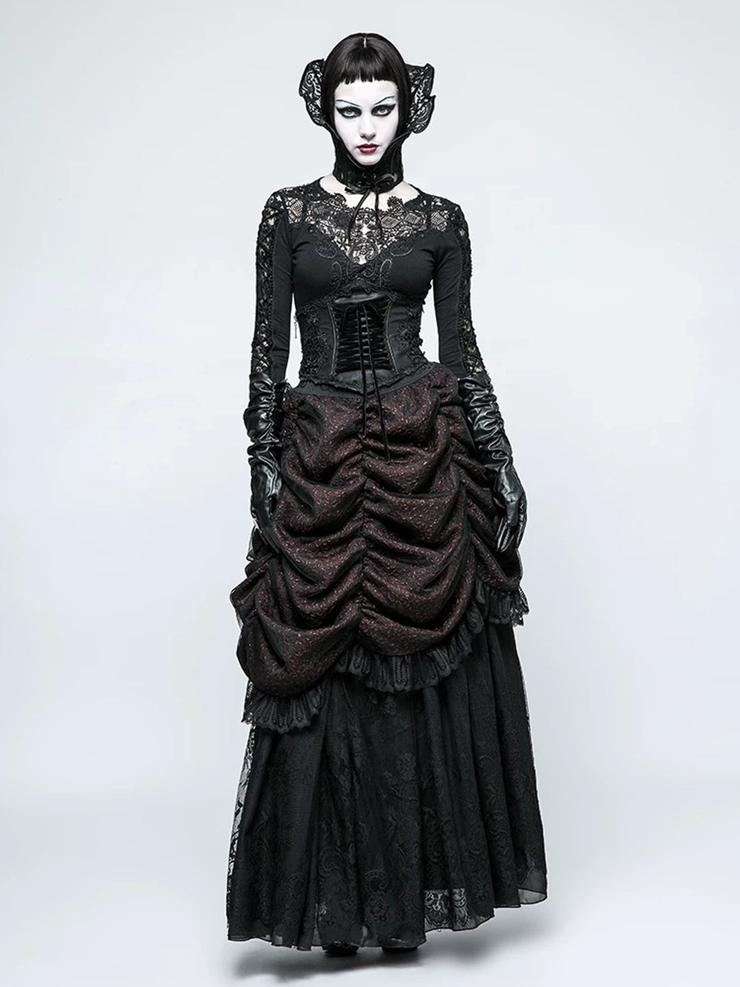 Scroll-Trim Lace-Up Corset Belt — product view 4