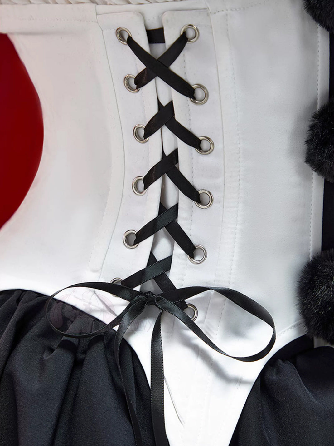 Monochrome Ruffle Jester Costume Ensemble — product view 6