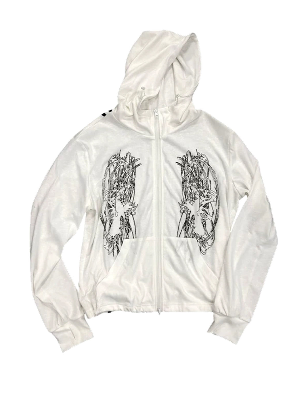 Thorn-Line Thumbhole Zip Hoodie — product view 1