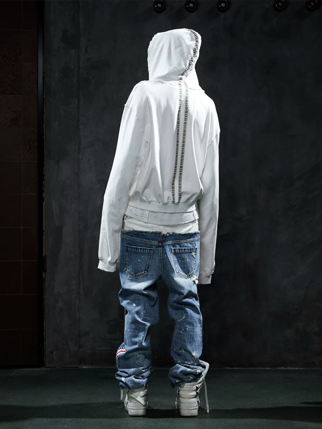 Fang Graphic Studded Zip Hoodie — product view 9