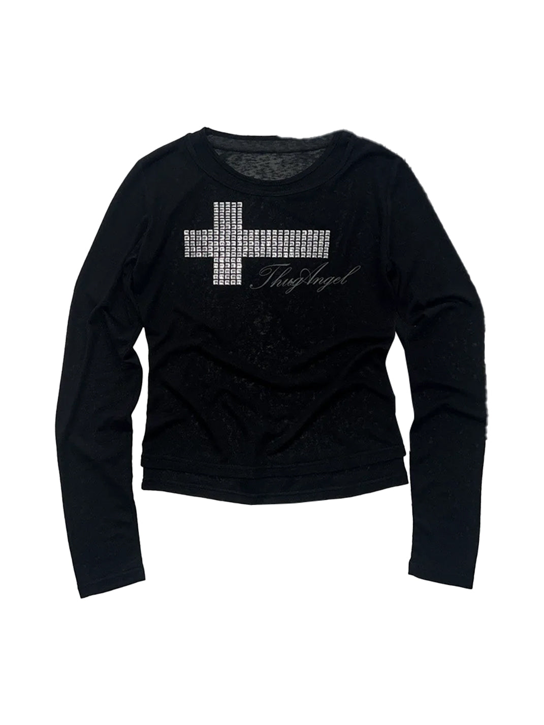 Silver Cross Wing-Back Layered Long-Sleeve Top — product view 6