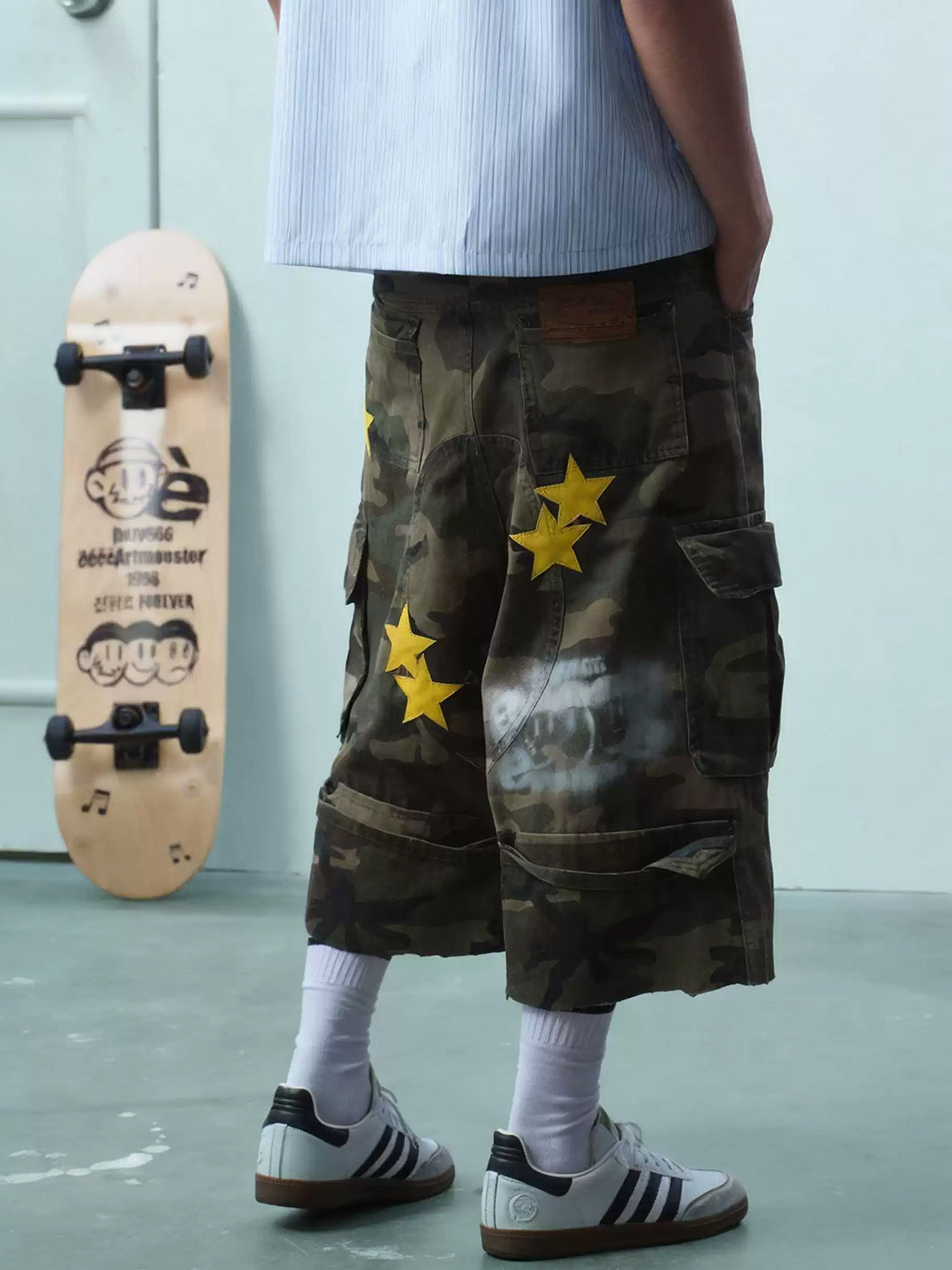 Starfield Camo Cargo Bermuda Shorts — view 4