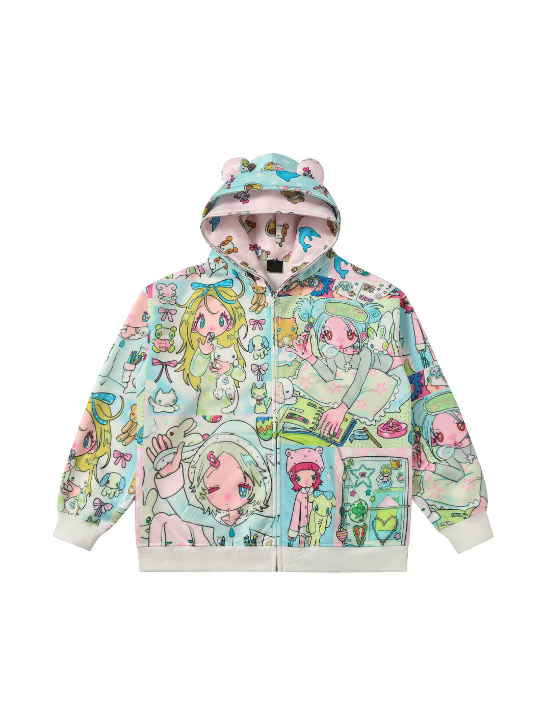Cartoon Parade Ear-Hood Zip Jacket — view 1