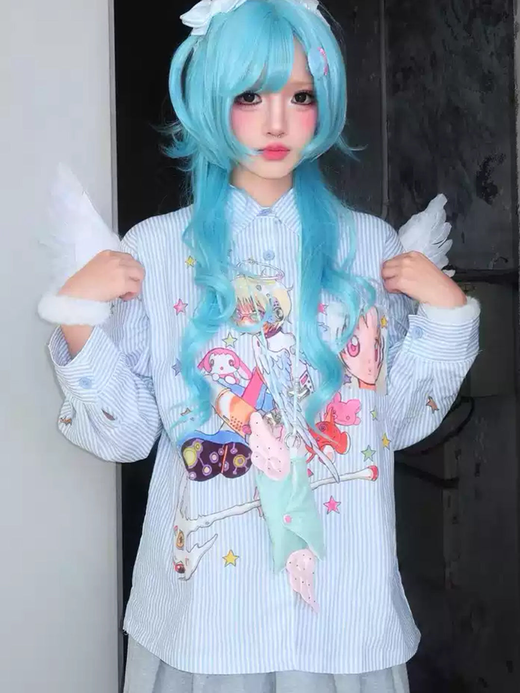 Cartoon Constellation Stripe Shirt — view 2