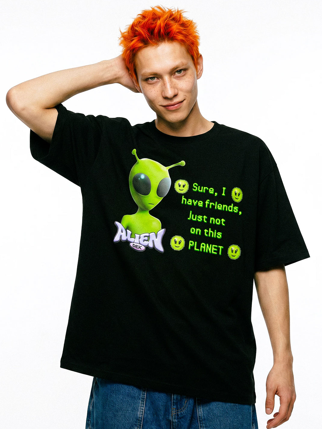 Pixel Visitor Oversized Graphic Tee — view 6