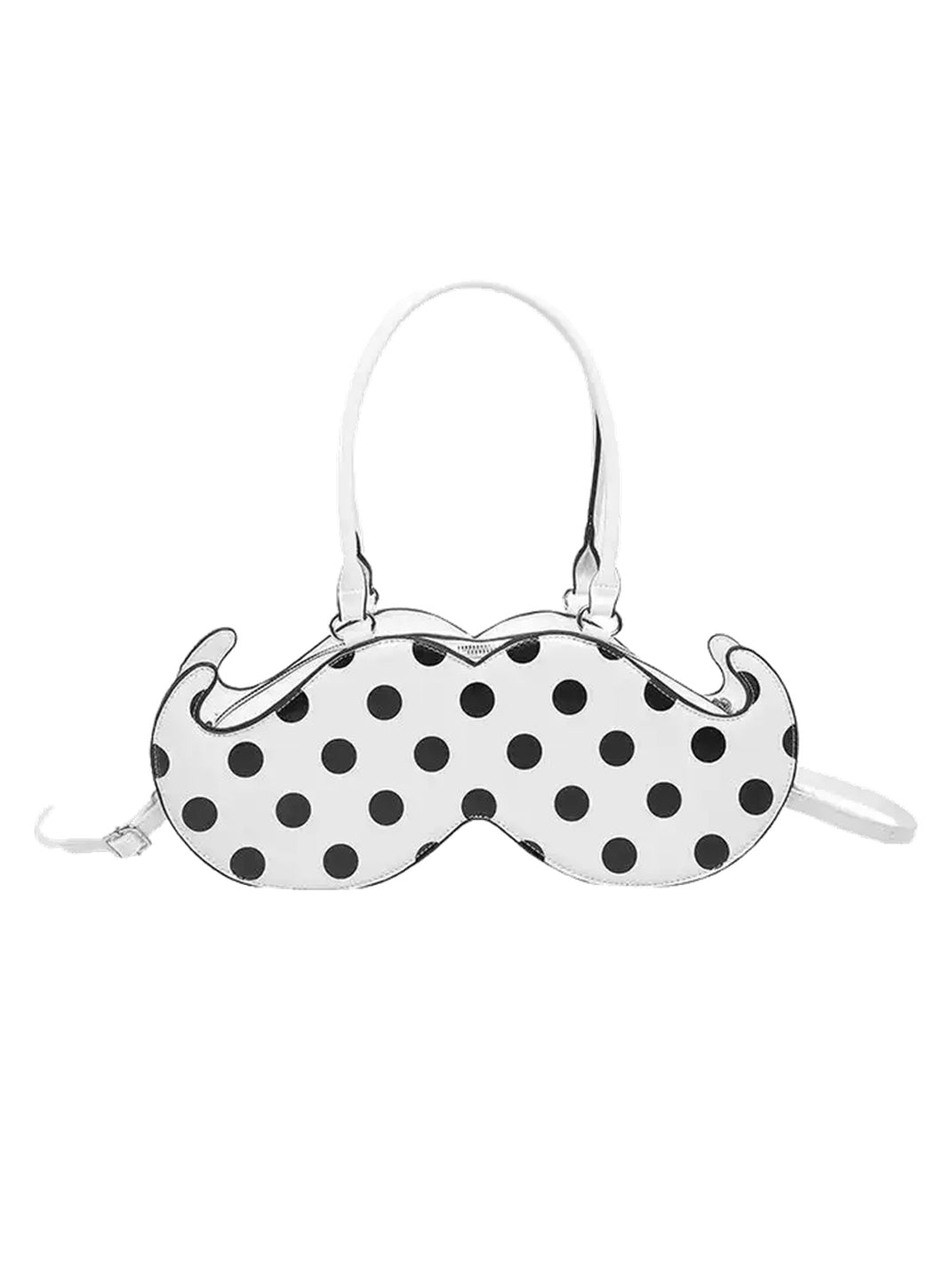 Curved Polka-Dot Convertible Handbag — view 2