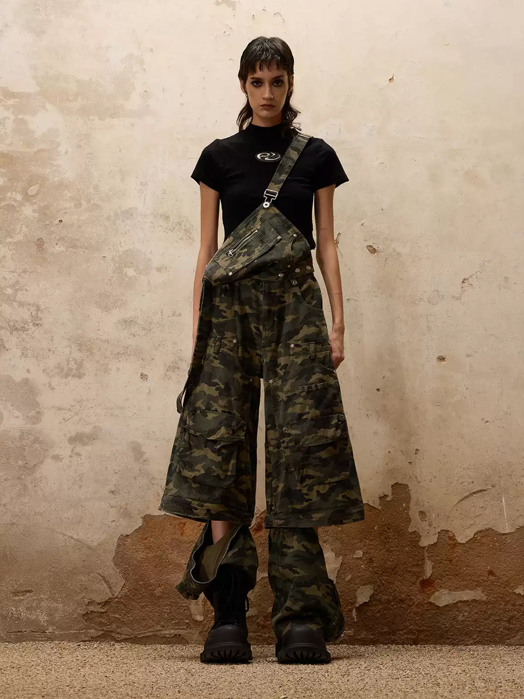 Modular Camouflage Bib Cargo Trousers — view 5