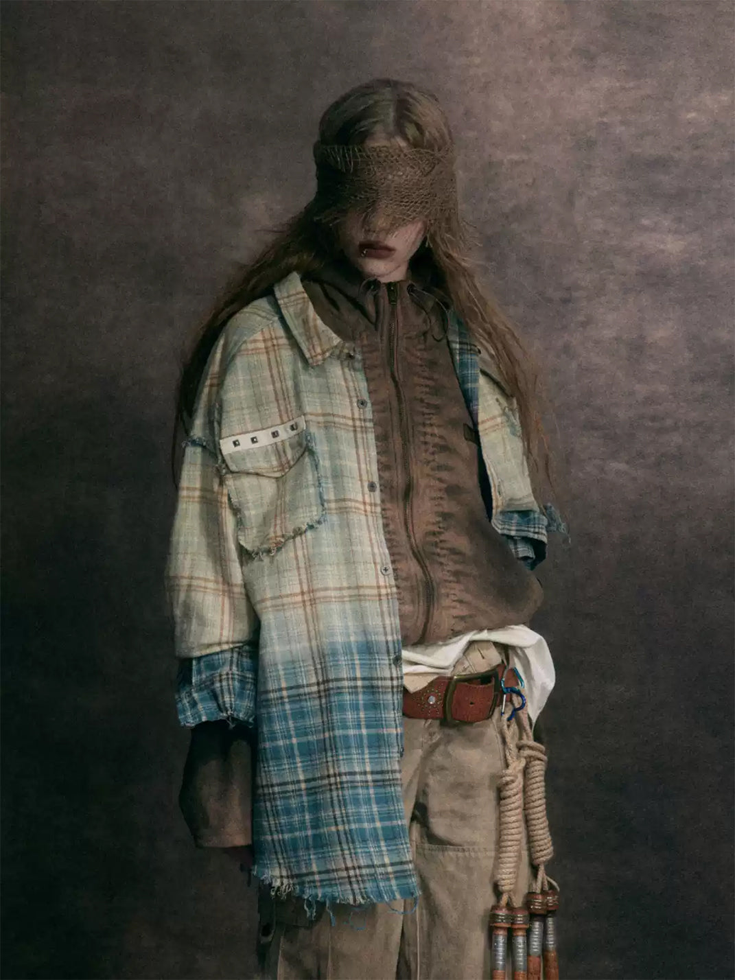 Faded Horizon Frayed Plaid Shirt — view 2