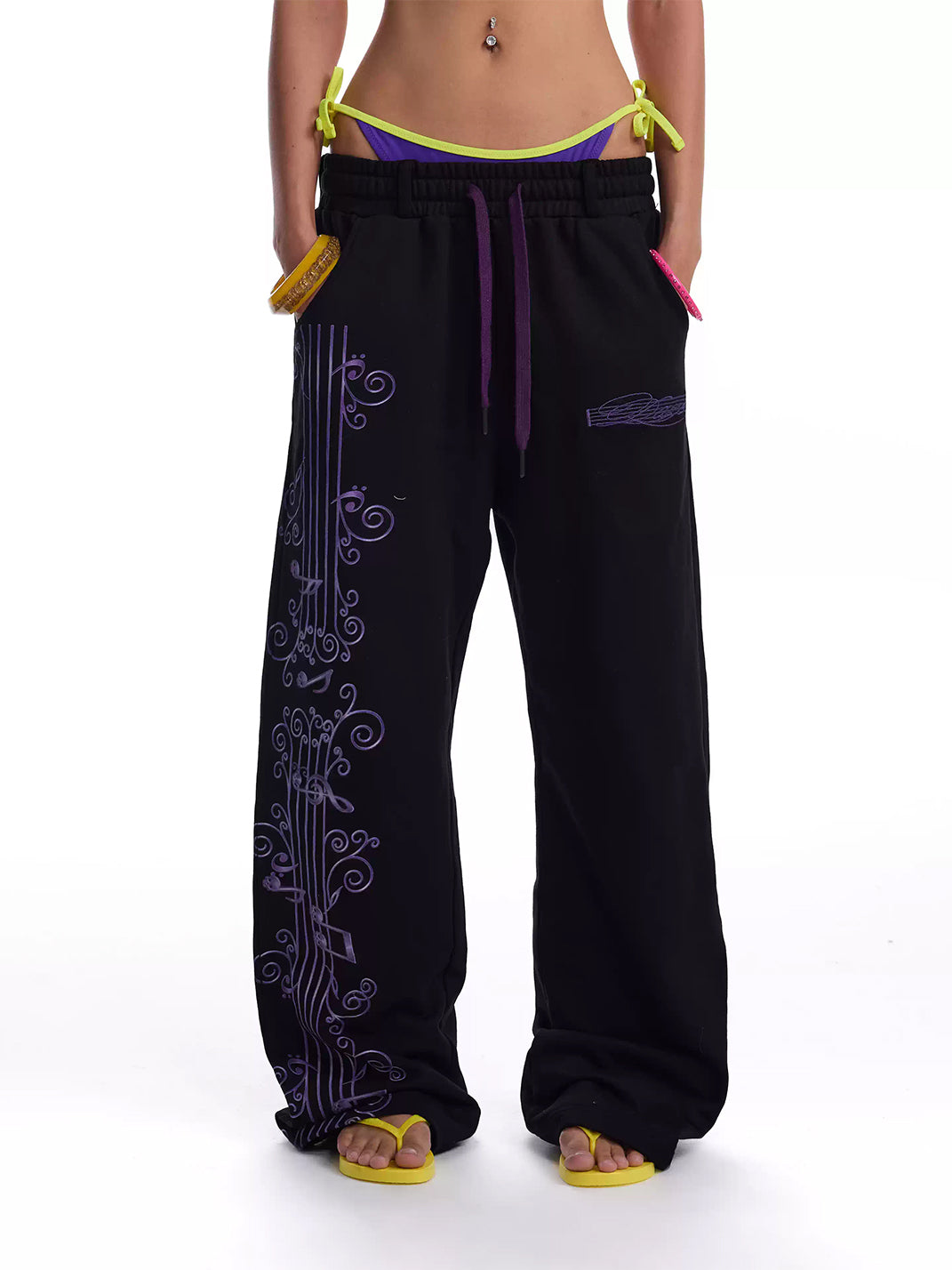 Violet Melody Drawstring Sweatpants — view 2