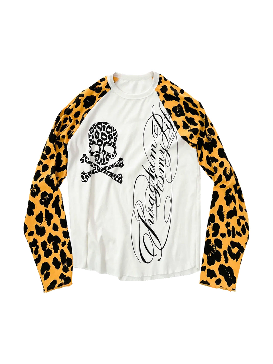Leopard Raglan Skull Cotton-Blend Tee — view 1