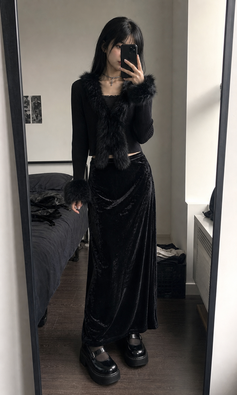 Gothic Fur Trim Cardigan UGC showcase 1