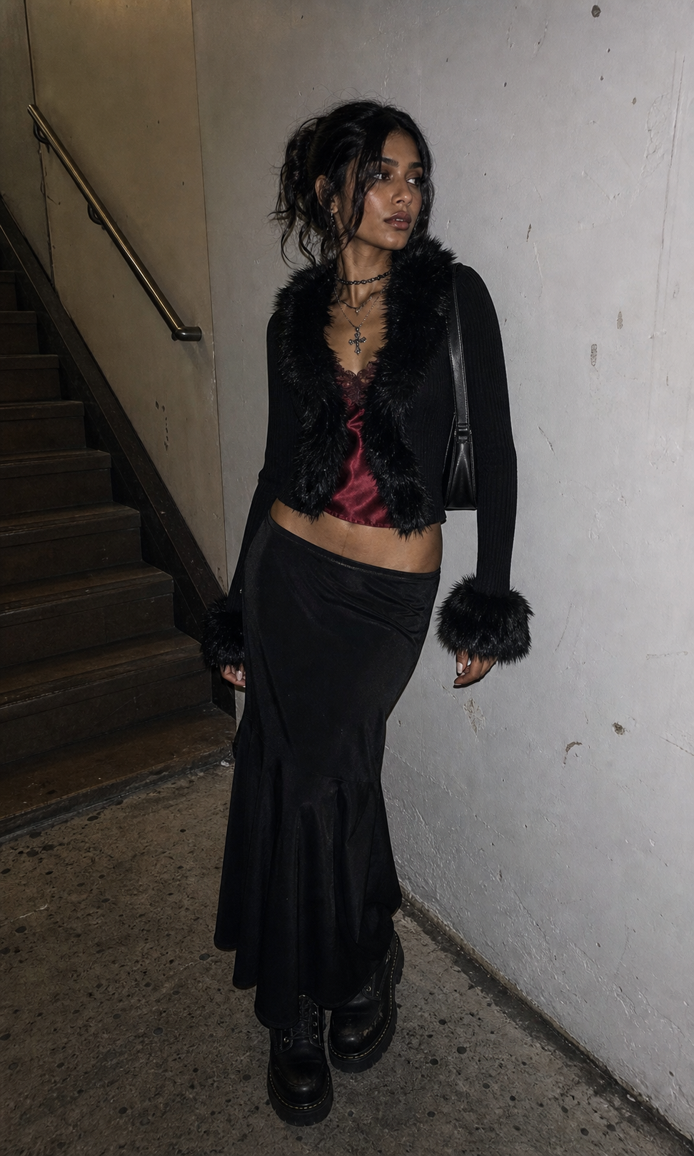 Gothic Fur Trim Cardigan UGC showcase 5