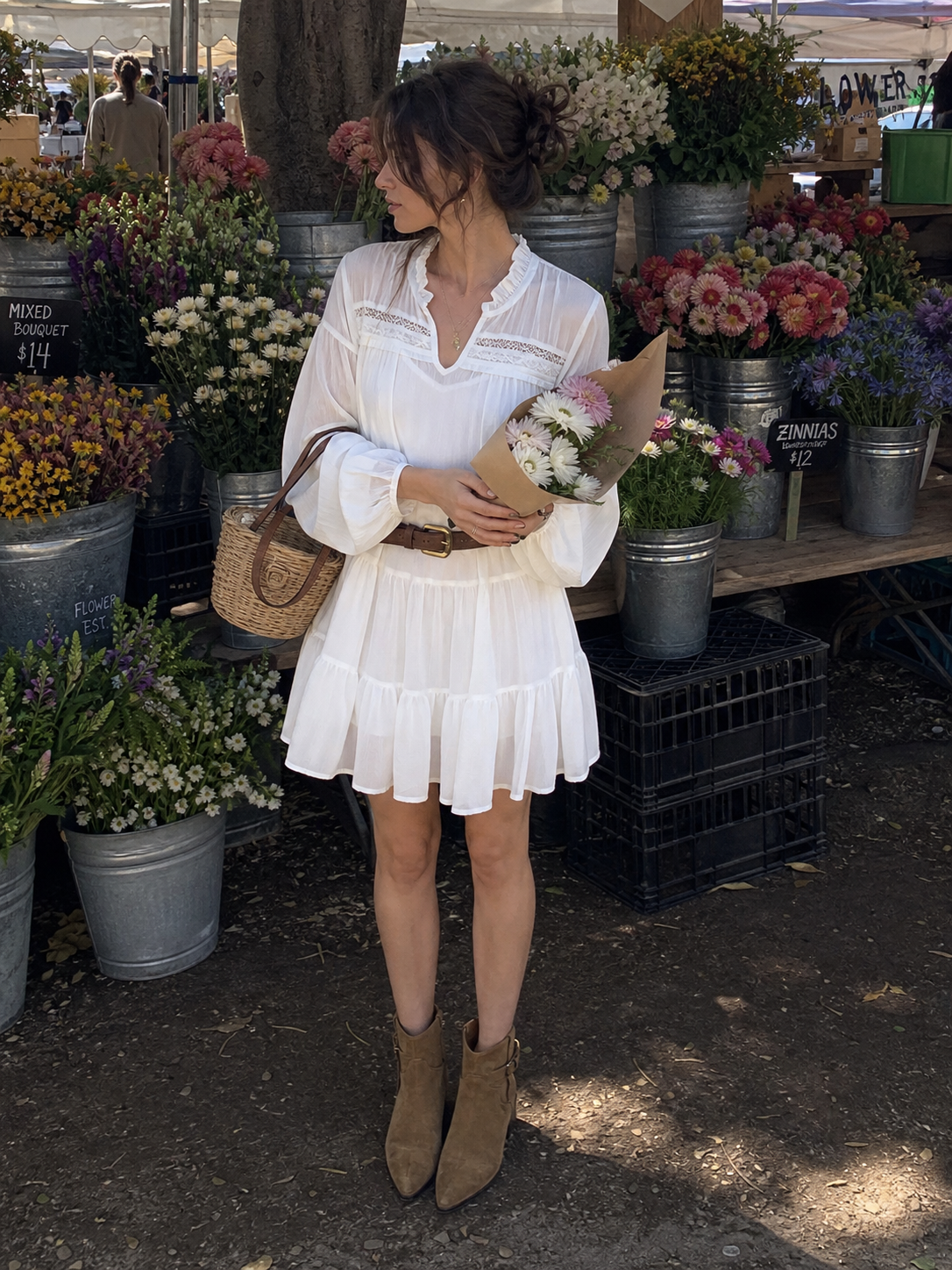 Summer French Style White Shirt Dress UGC showcase 5