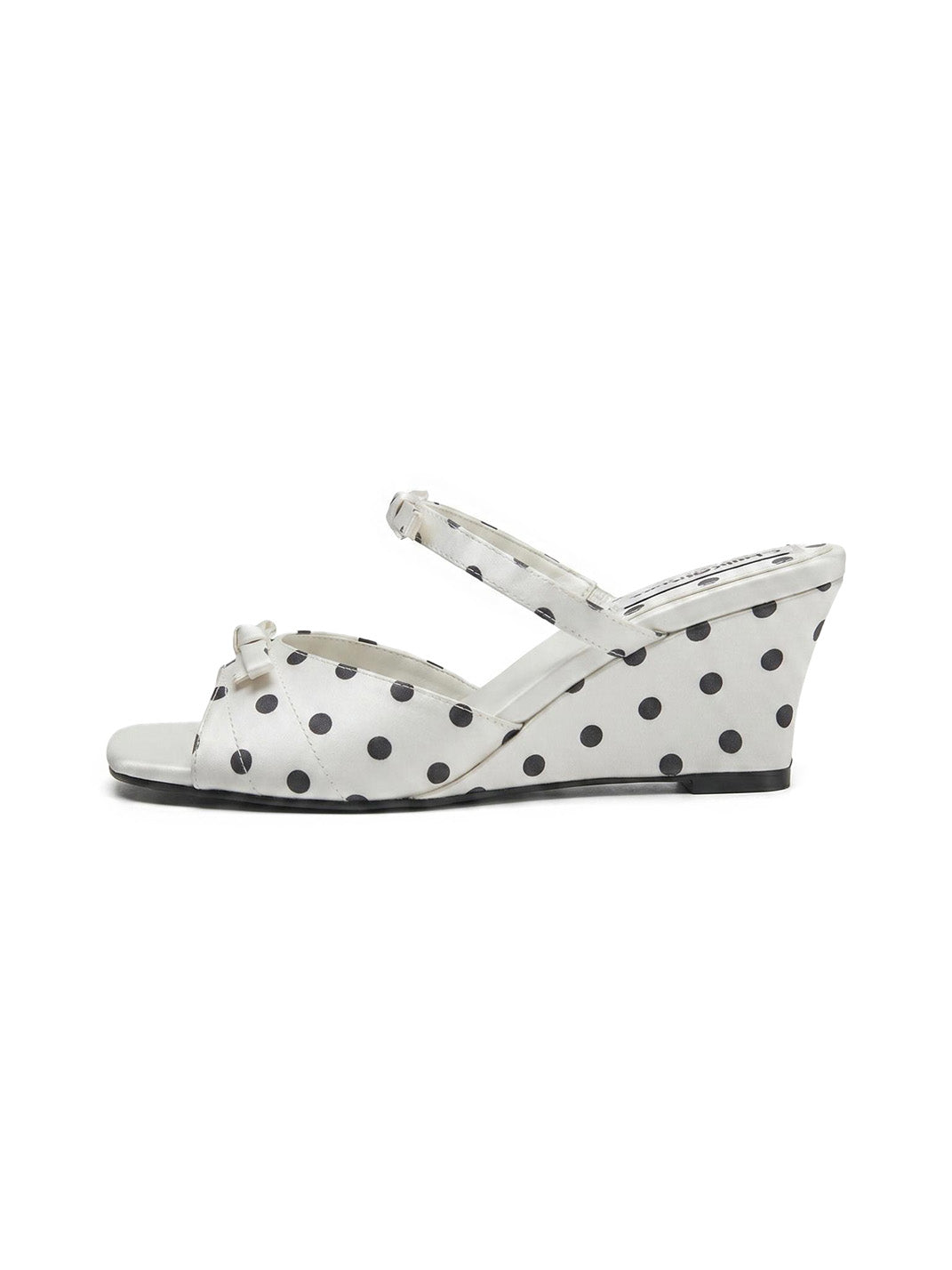 Polka-Dot Bow Platform Wedge Sandals
