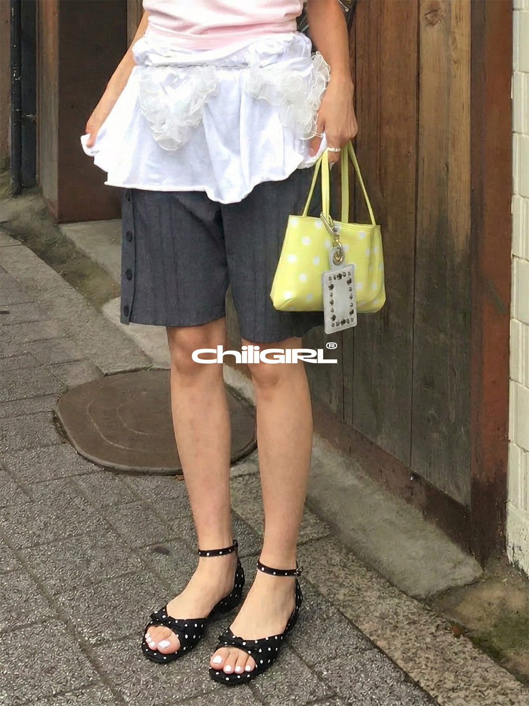 Polka-Dot Ankle-Strap Open-Toe Sandals - View 6