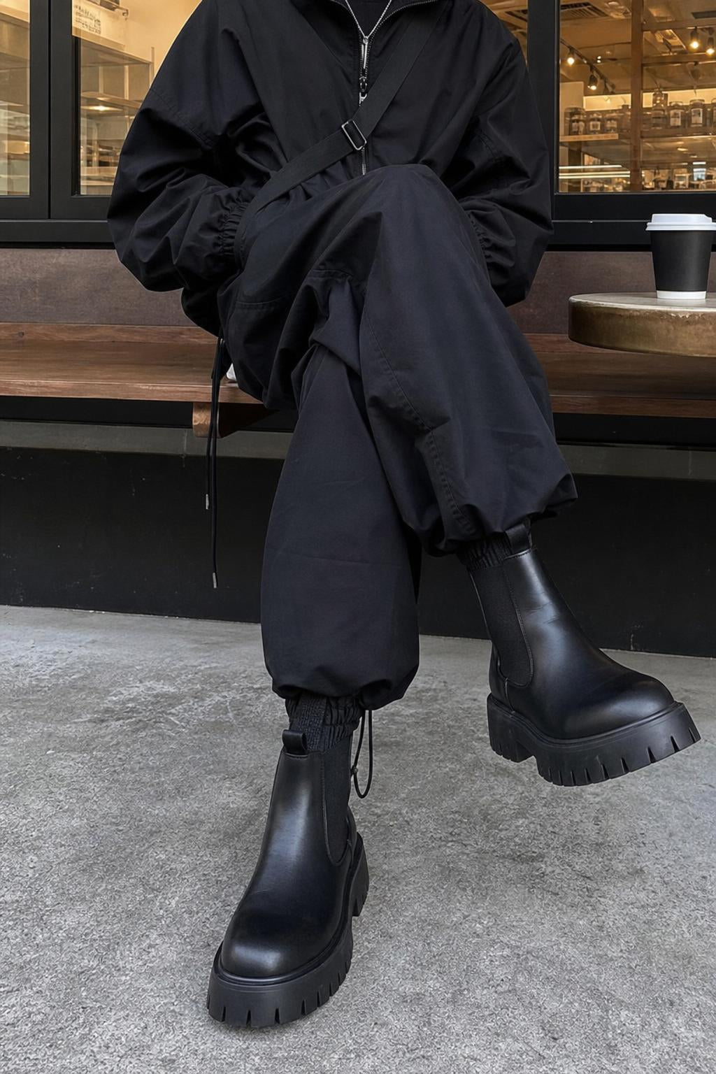 Chunky Sole Black Chelsea Boots UGC showcase 5