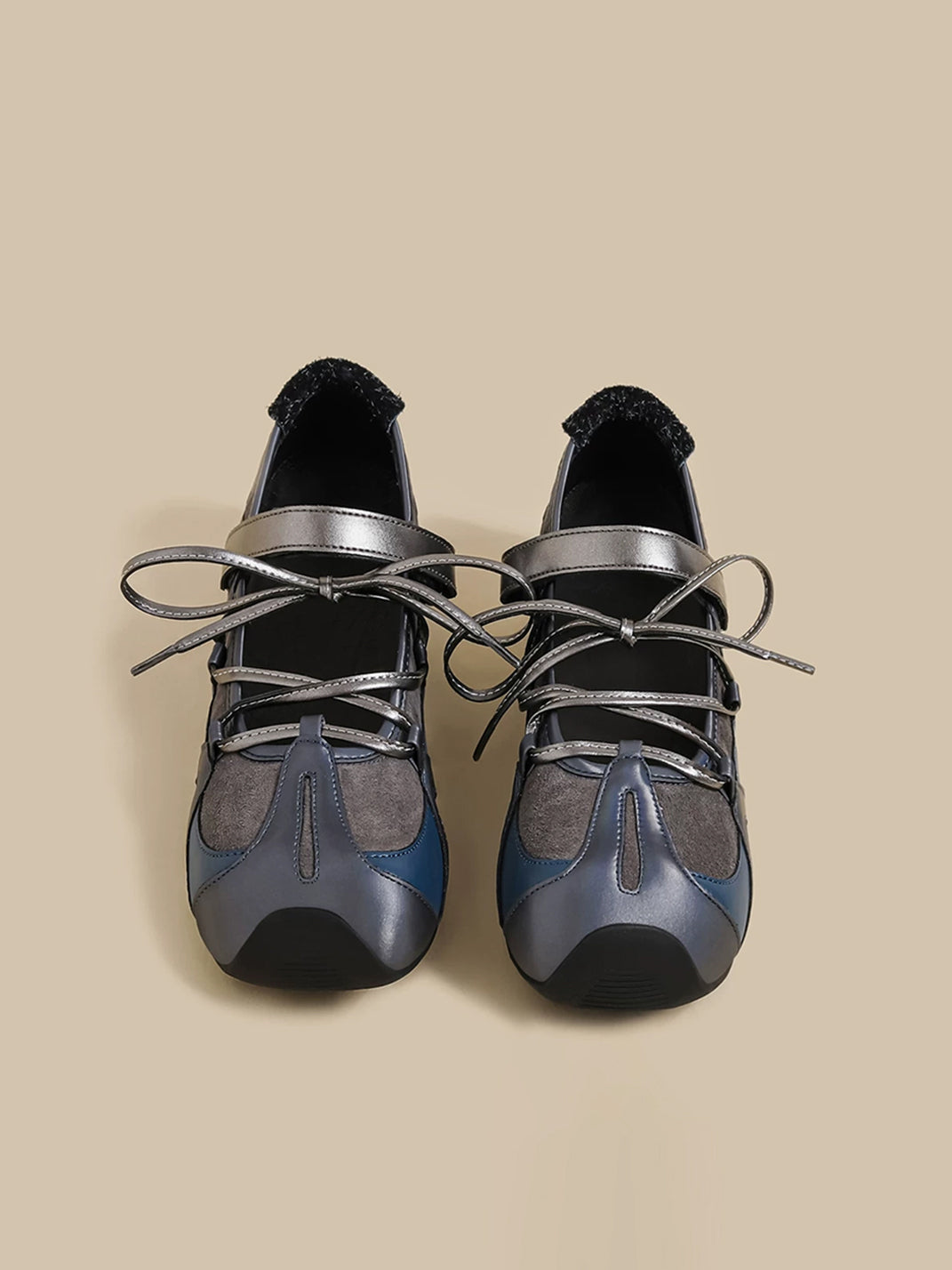 Multi-Strap Cutout Mesh Trainer Sneakers - View 5