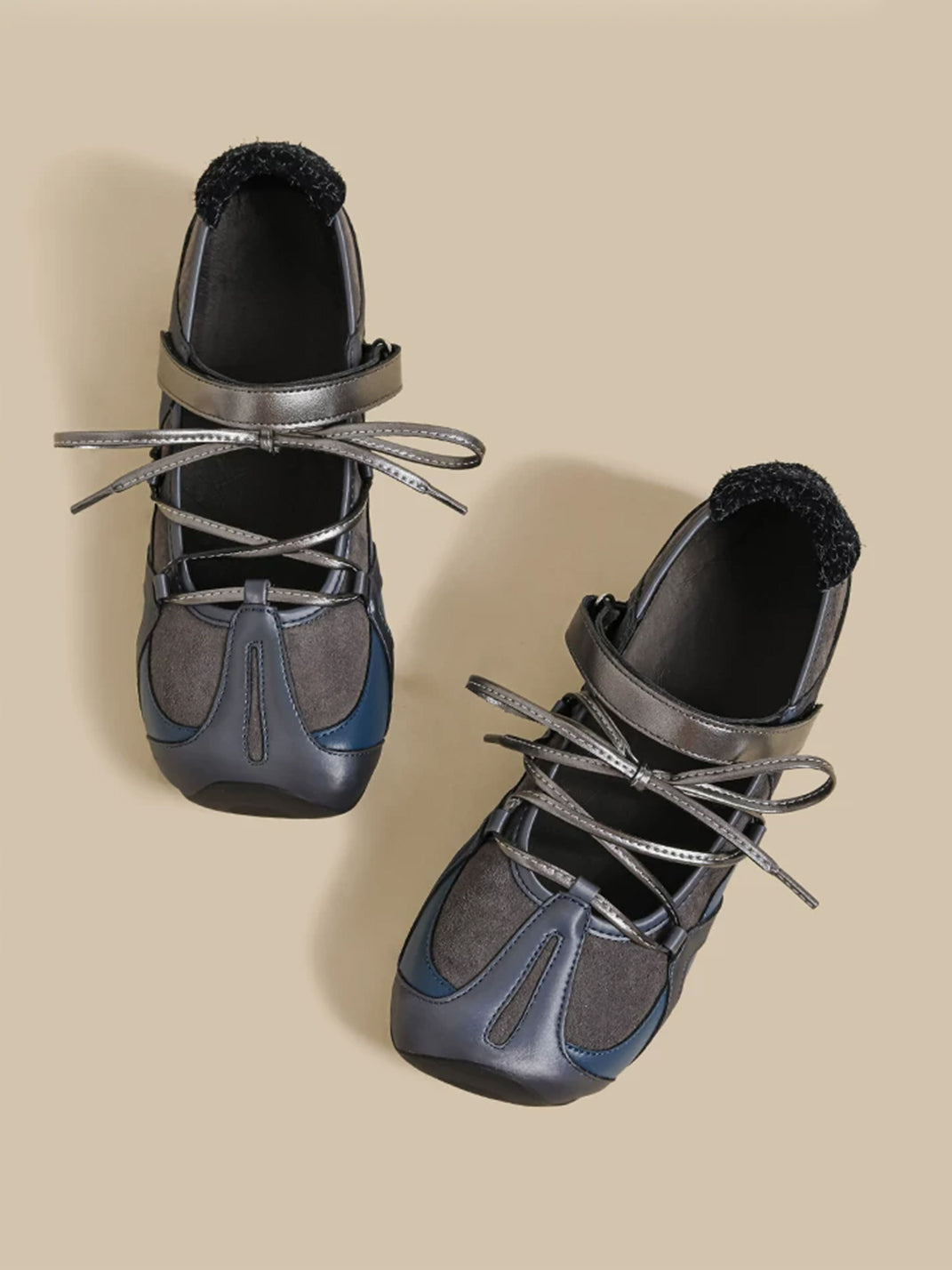 Multi-Strap Cutout Mesh Trainer Sneakers - View 6