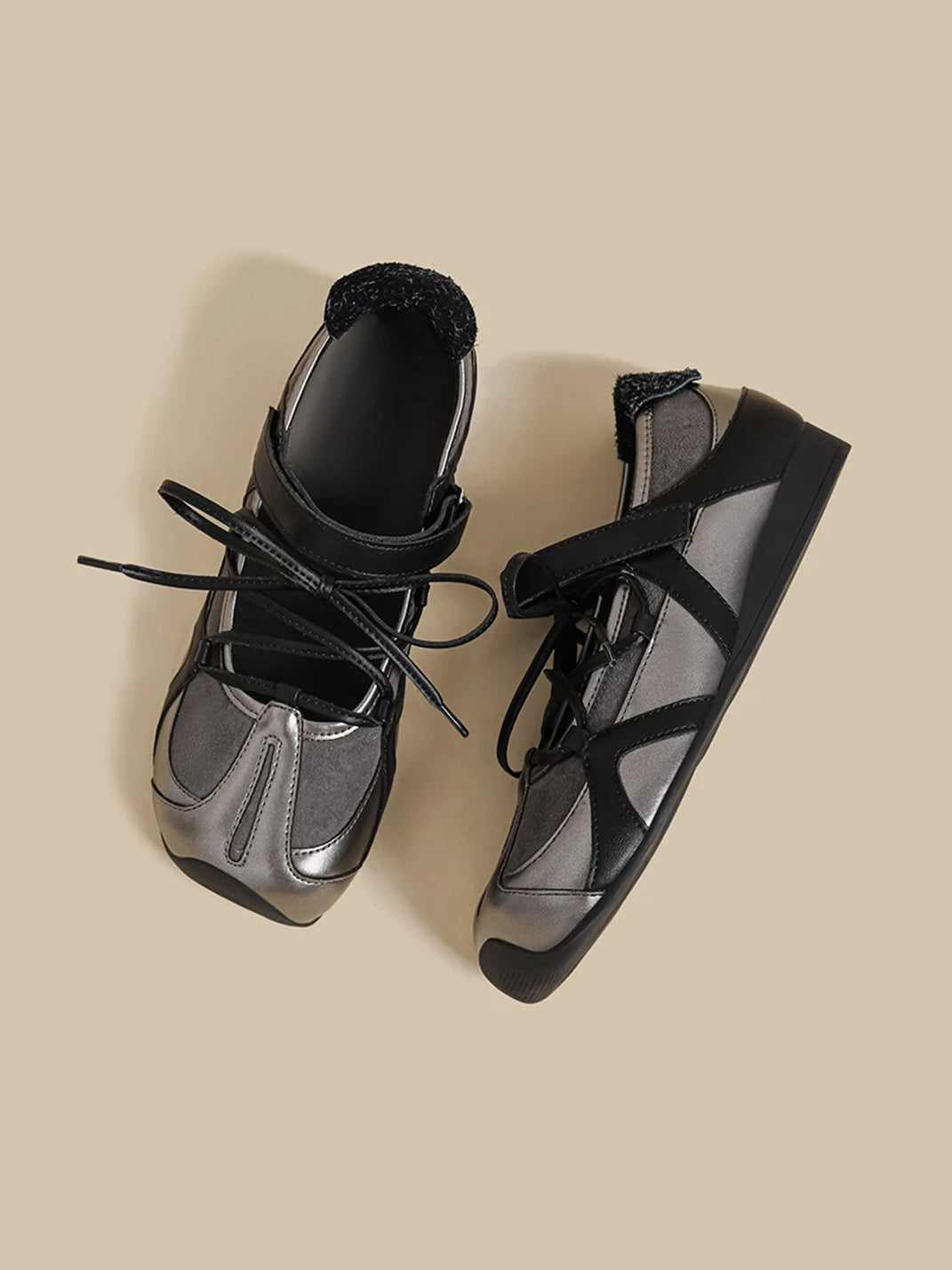 Multi-Strap Cutout Mesh Trainer Sneakers - View 11