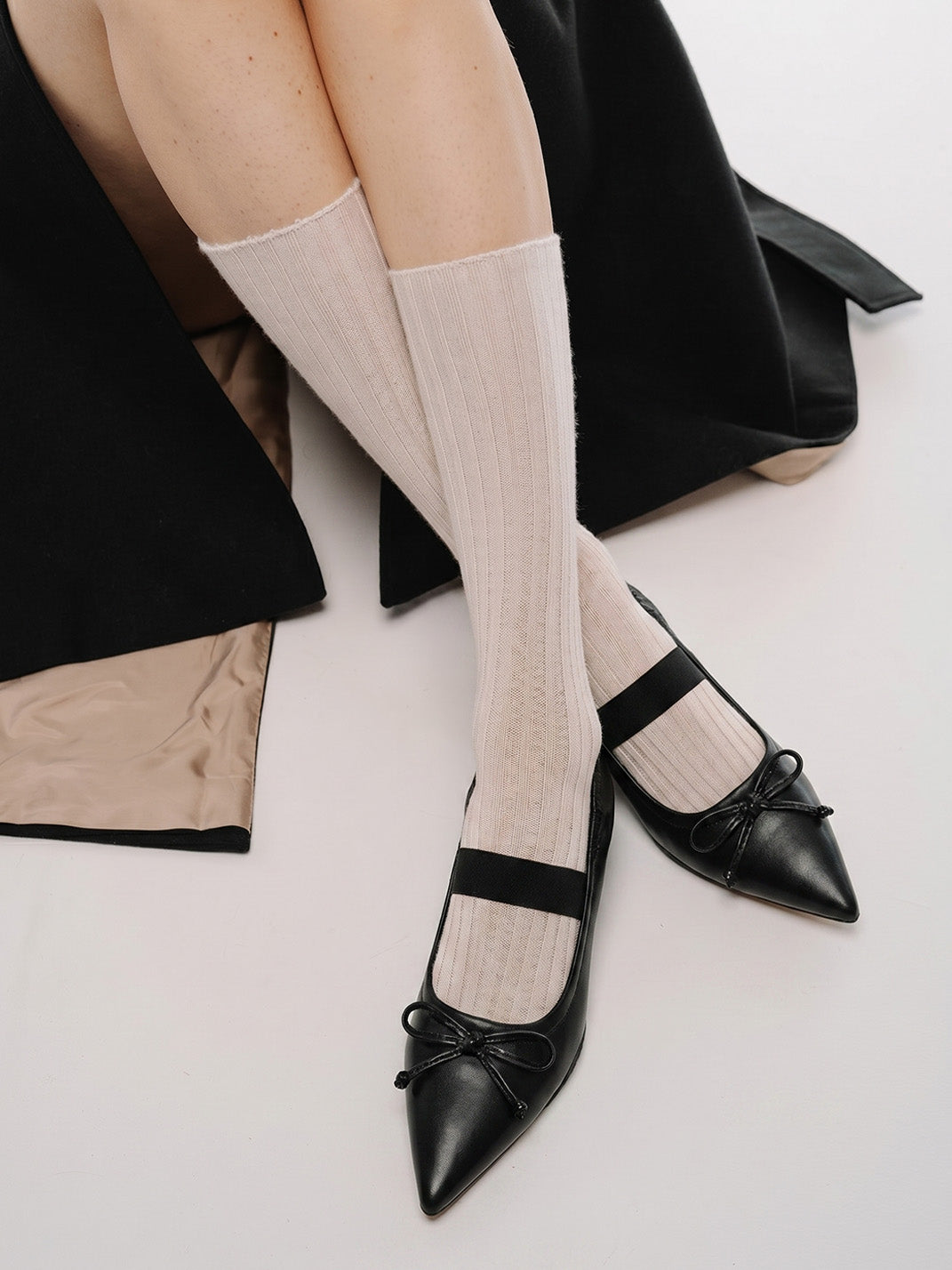 Pleated Pointed-Toe Sculpted-Heel Mules - View 2