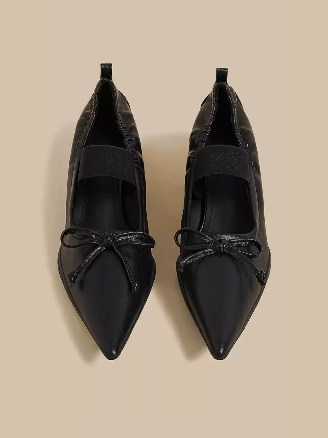 Pleated Pointed-Toe Sculpted-Heel Mules - View 5